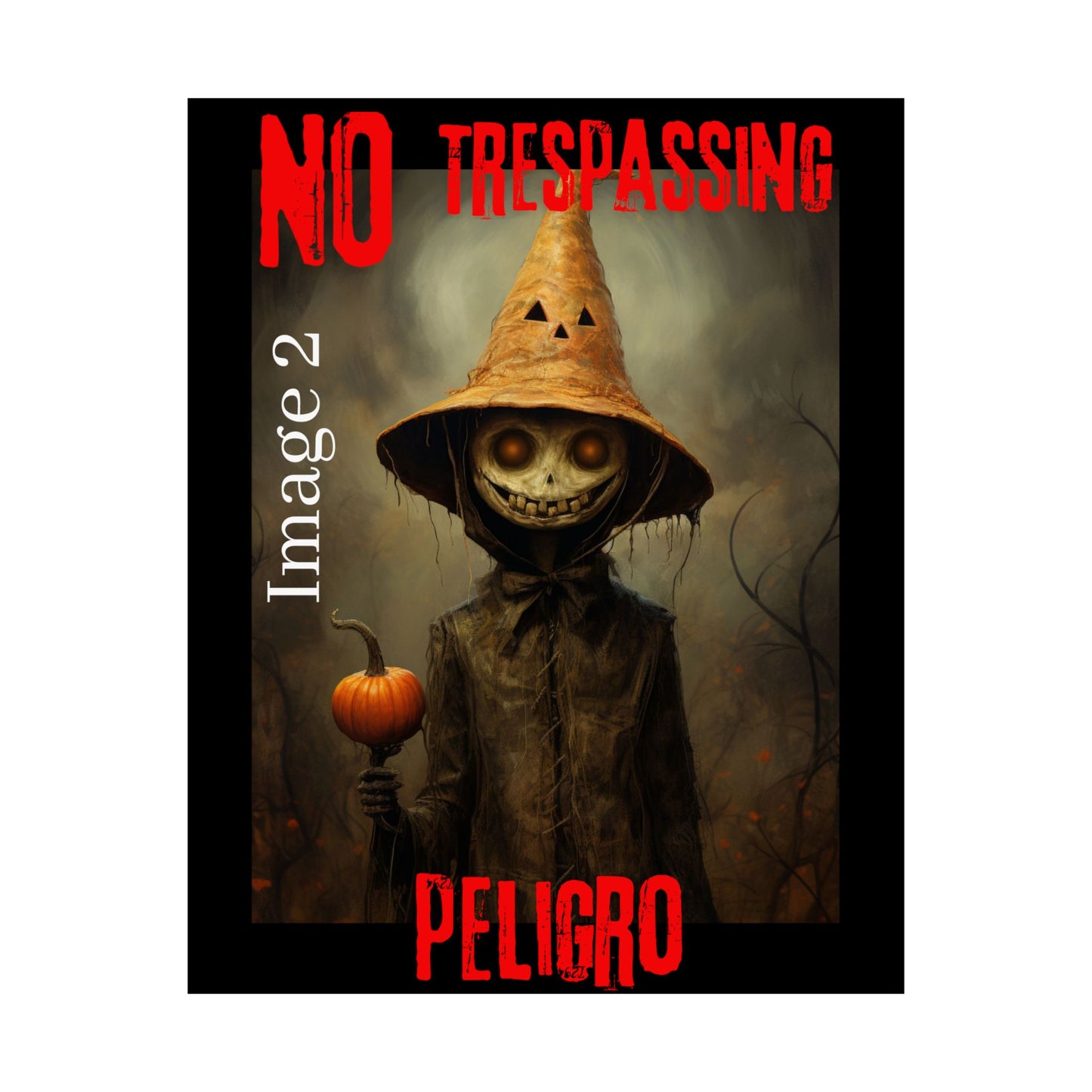 Personalized Halloween vertical poster. A horror poster