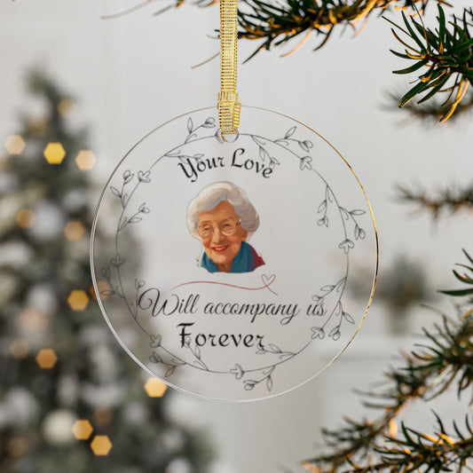 Personalized Acrylic Ornament - A Heartfelt Remembrance of a Loved One ❤️🎄