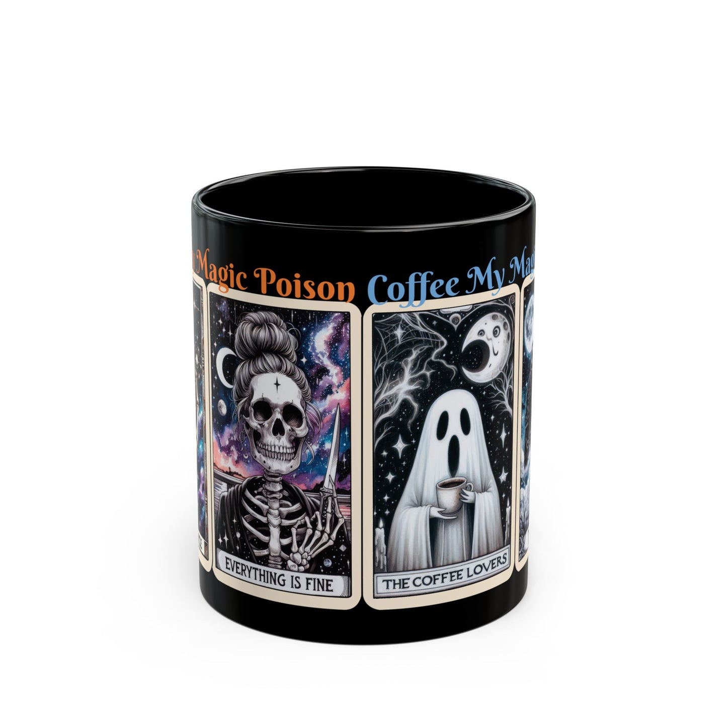 Halloween Tarot Black Mug-11oz   🎃👻