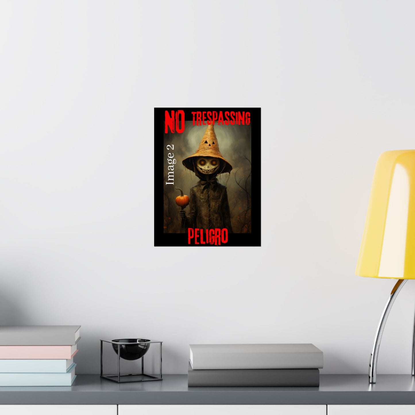 Personalized Halloween vertical poster. A horror poster