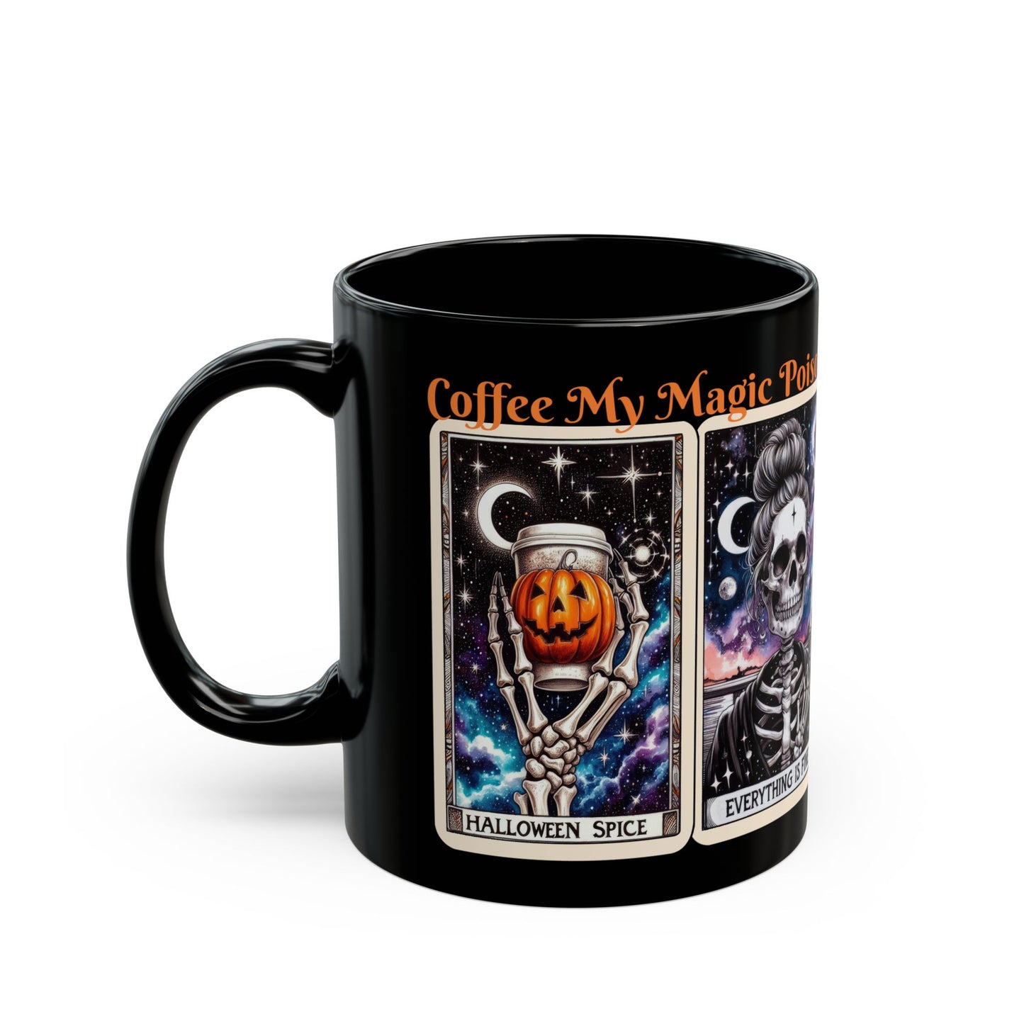 Halloween Tarot Black Mug-11oz   🎃👻