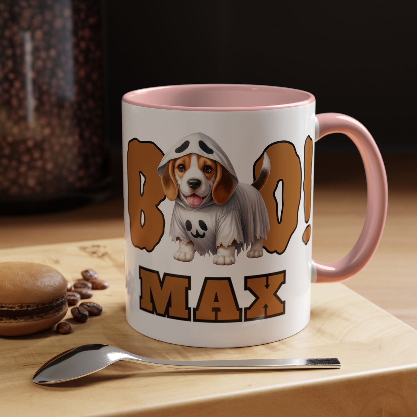 Boo! Mug Personalized Halloween Black Ceramic - 11 oz 🐶👻