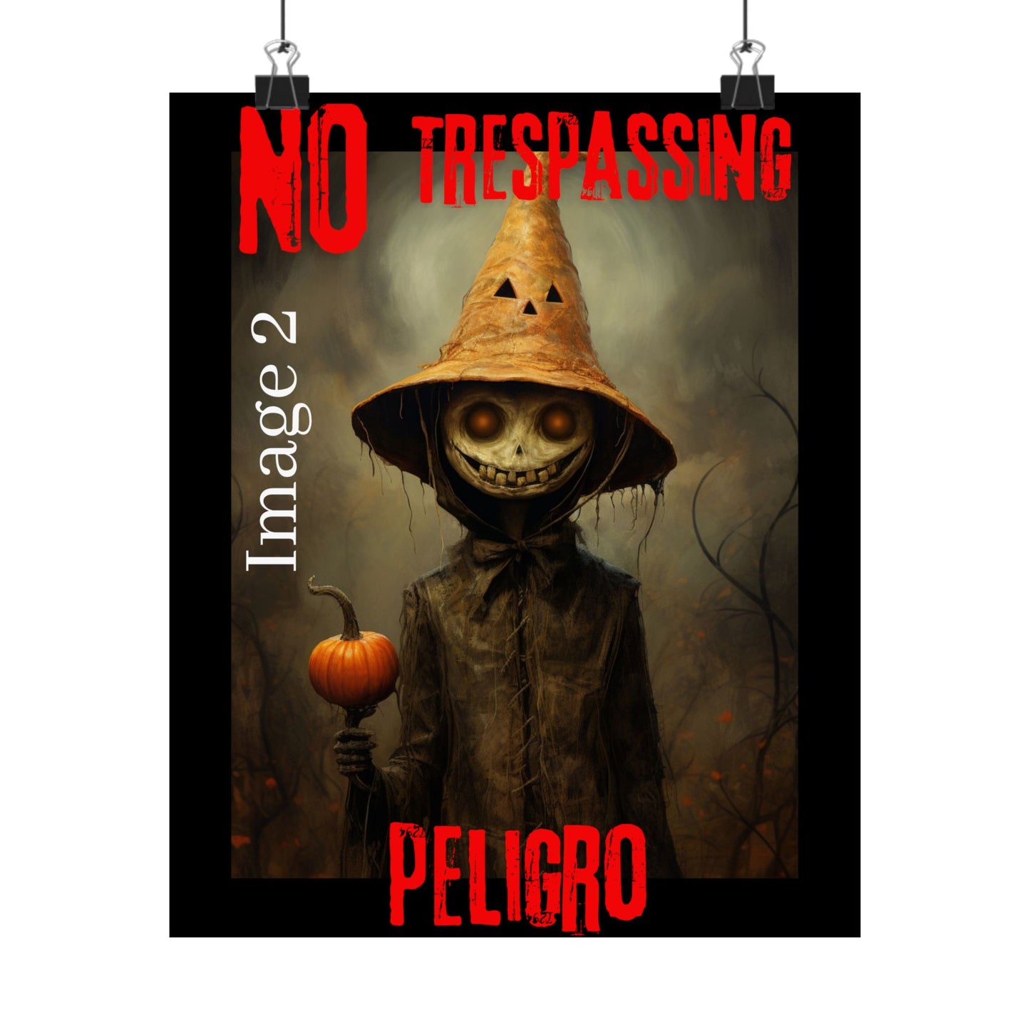 Personalized Halloween vertical poster. A horror poster