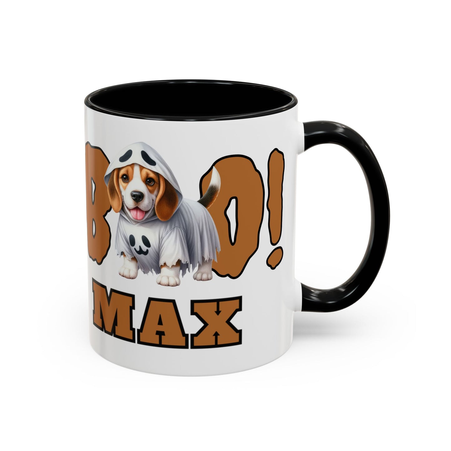 Boo! Mug Personalized Halloween Black Ceramic - 11 oz 🐶👻