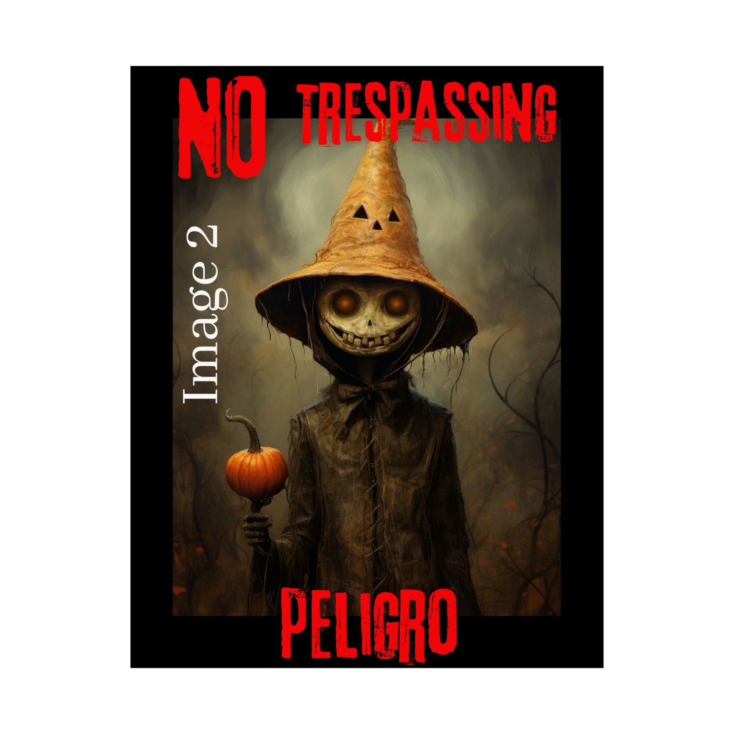 Personalized Halloween vertical poster. A horror poster