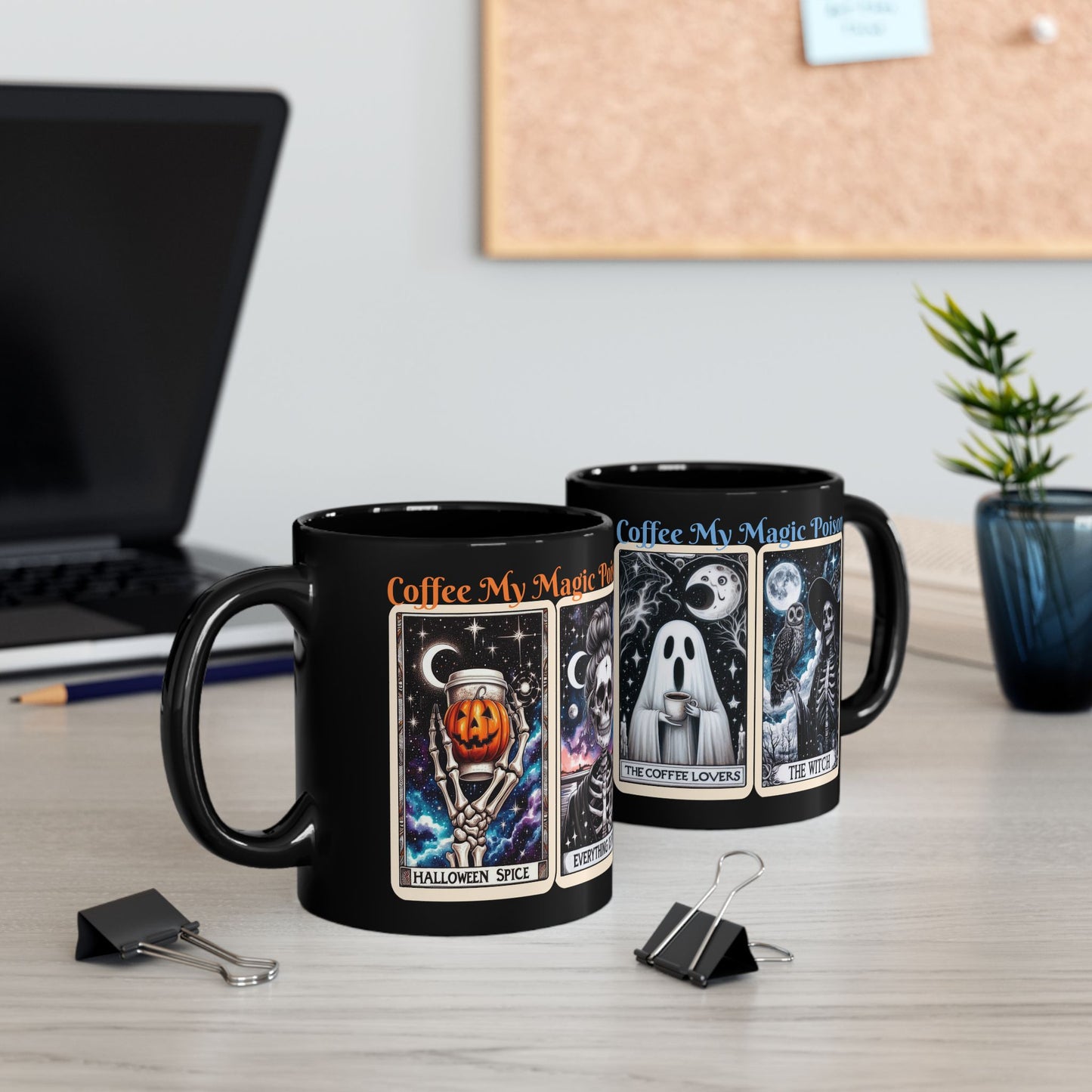 Halloween Tarot Black Mug-11oz   🎃👻