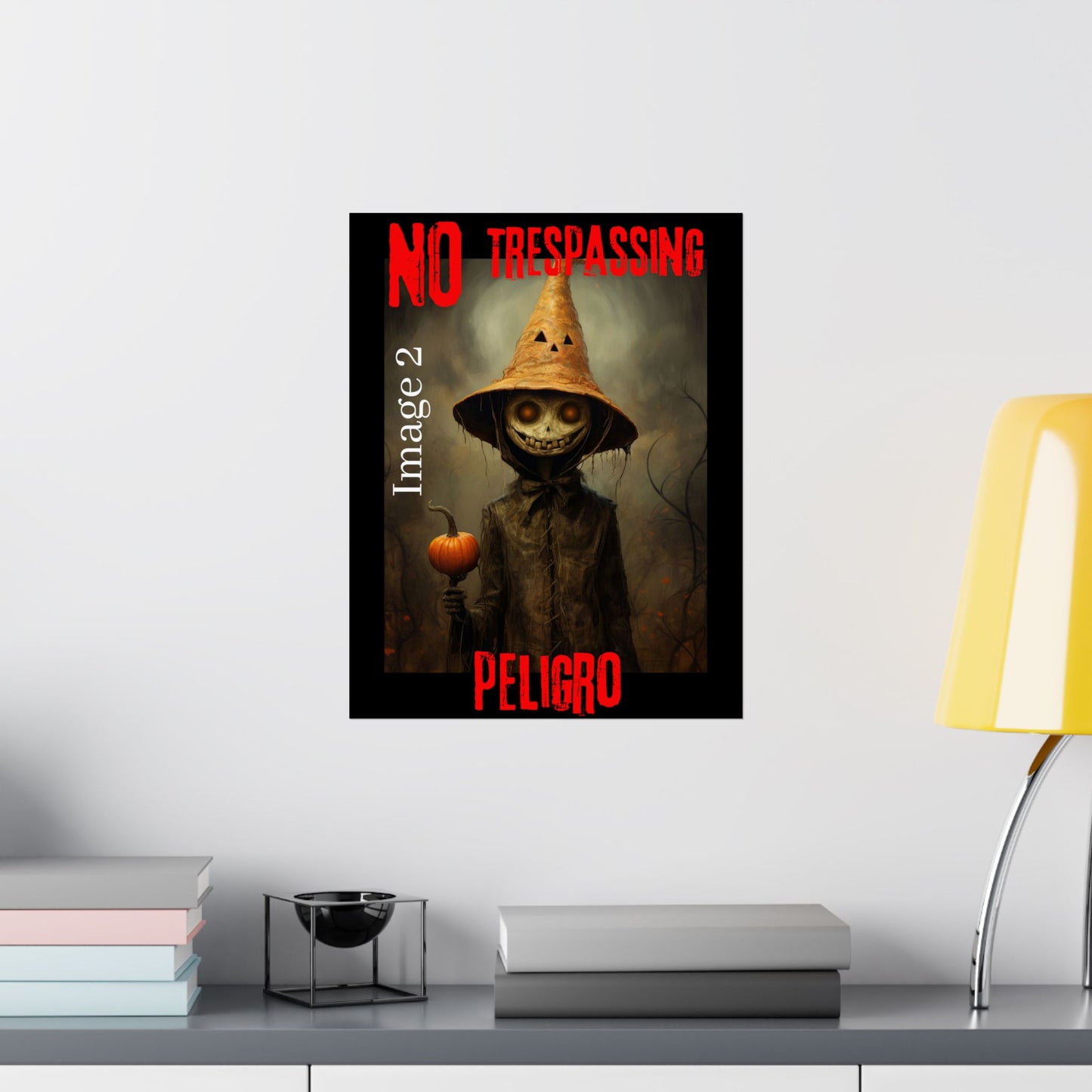 Personalized Halloween vertical poster. A horror poster