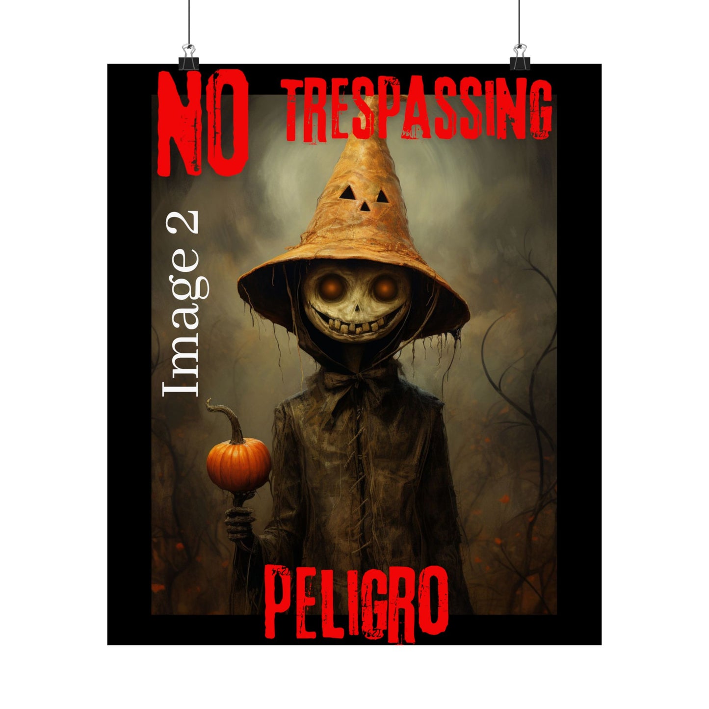 Personalized Halloween vertical poster. A horror poster