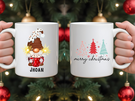 Gnome-ly Wonderful: Personalized Ceramic Christmas Mugs (11oz, 15oz) Shopping Queens MG