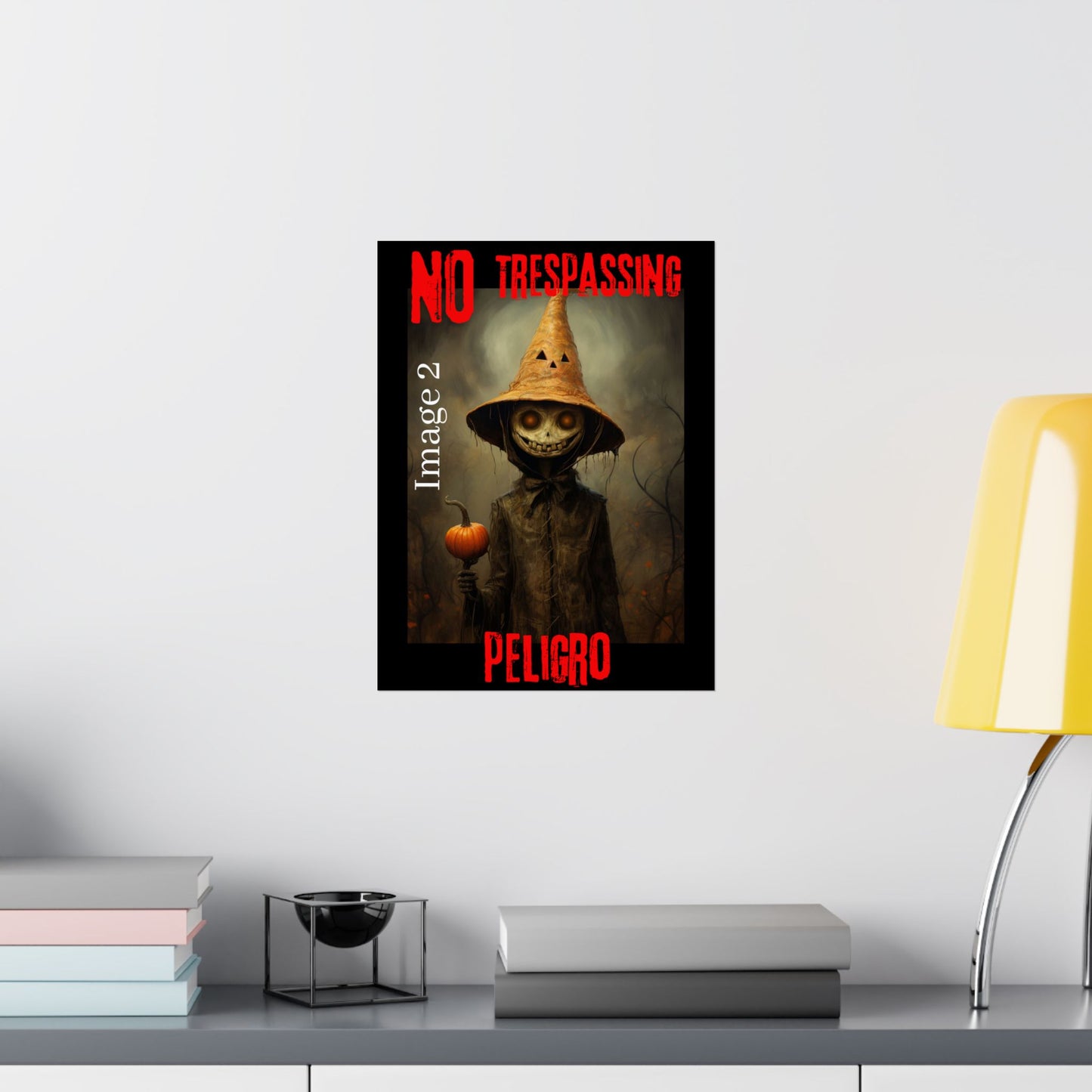 Personalized Halloween vertical poster. A horror poster