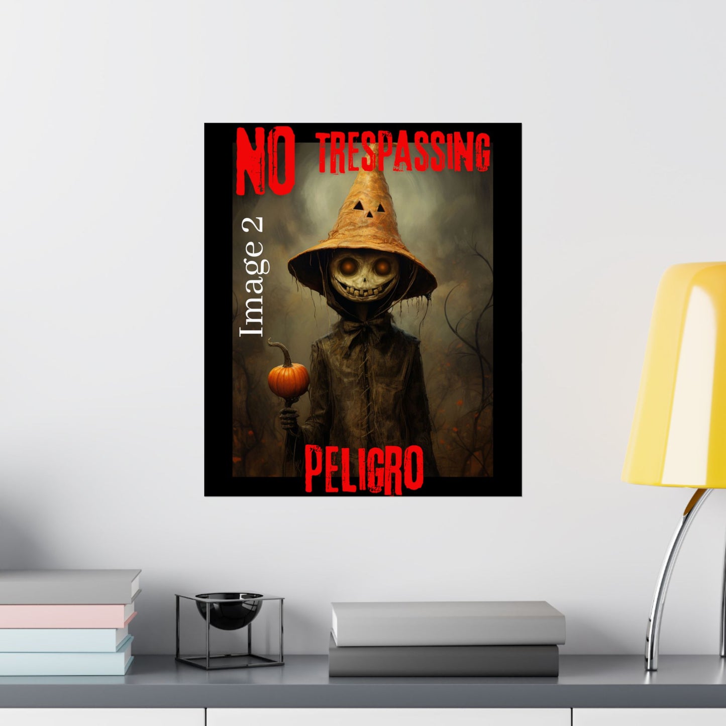 Personalized Halloween vertical poster. A horror poster