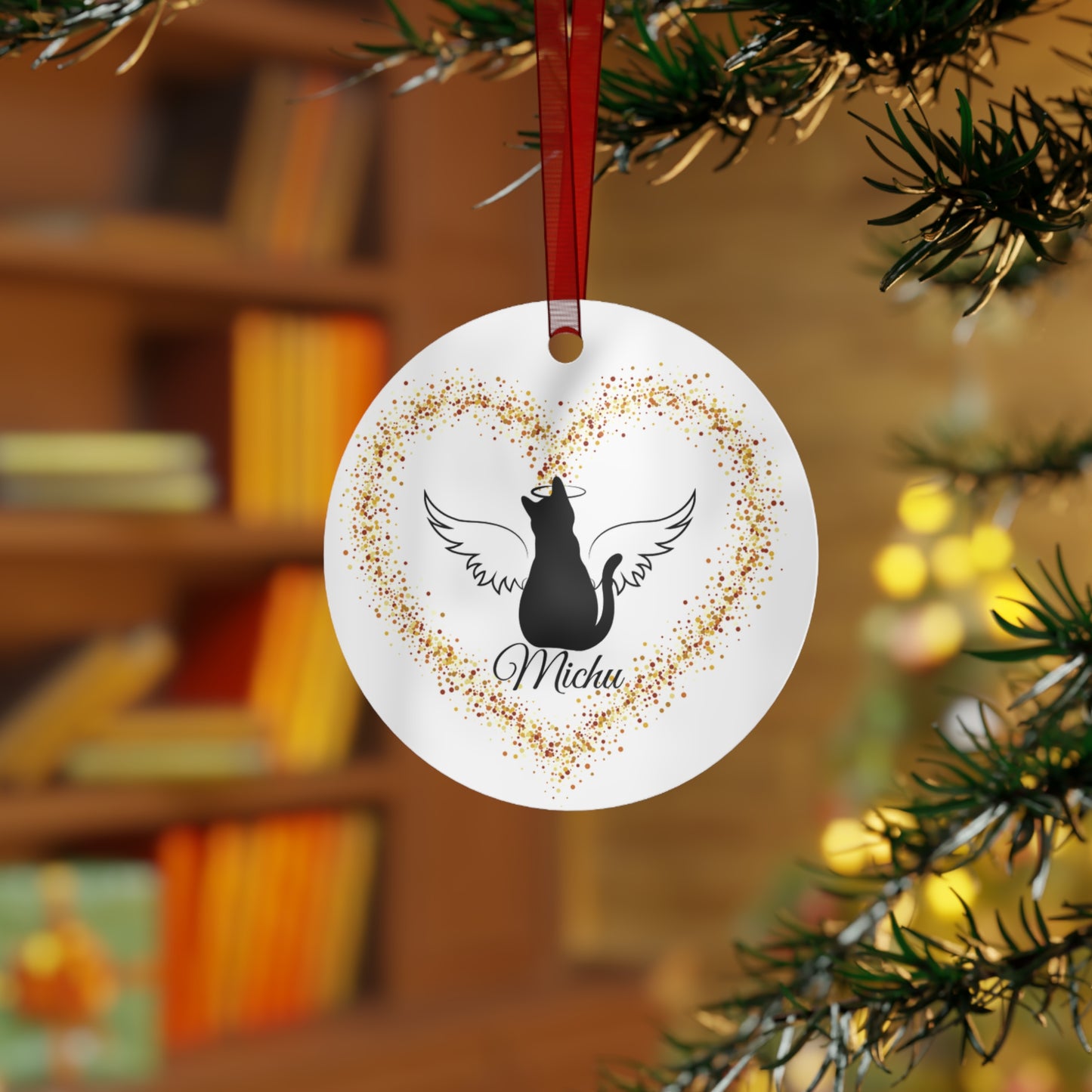 Beautiful personalized metal ornament to commemorate your beloved Kitten (3.5 inches)