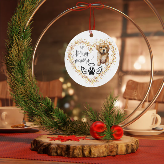 Personalized metal Christmas ornament with name and image: tribute for your beloved pet your dog 🎄🐈 - Shopping Queens M