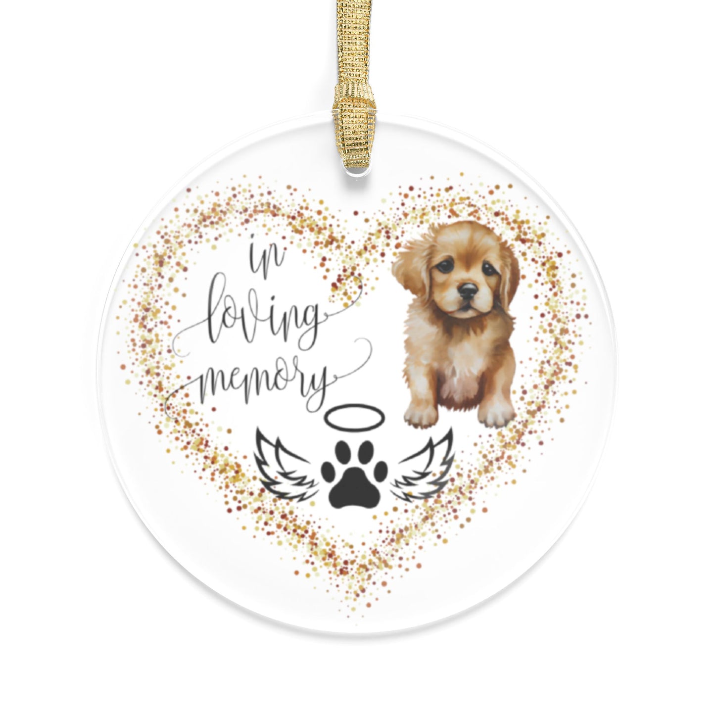 Beautiful personalized acrylic ornament to commemorate your beloved pooch (3.5 inches)