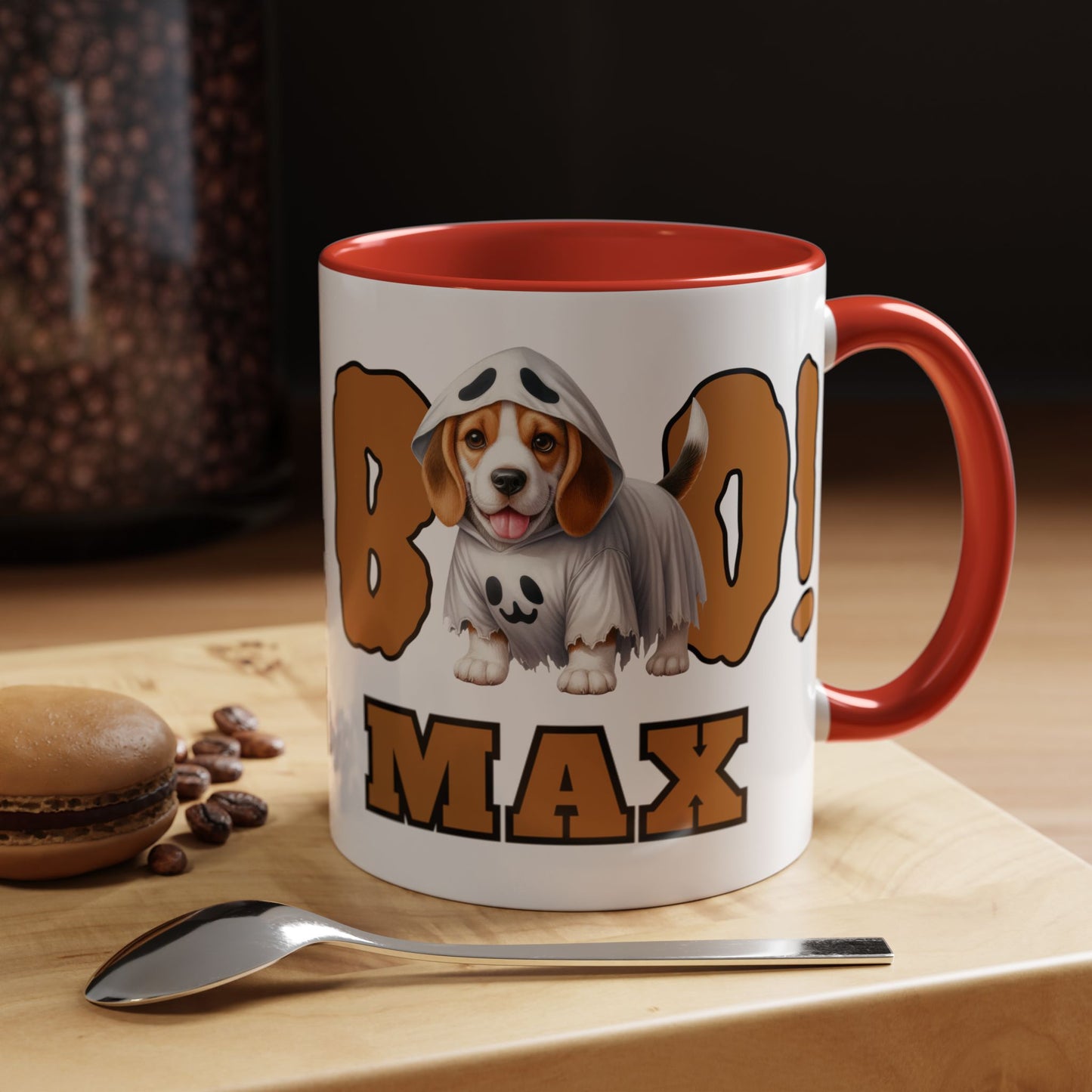 Boo! Mug Personalized Halloween Black Ceramic - 11 oz 🐶👻