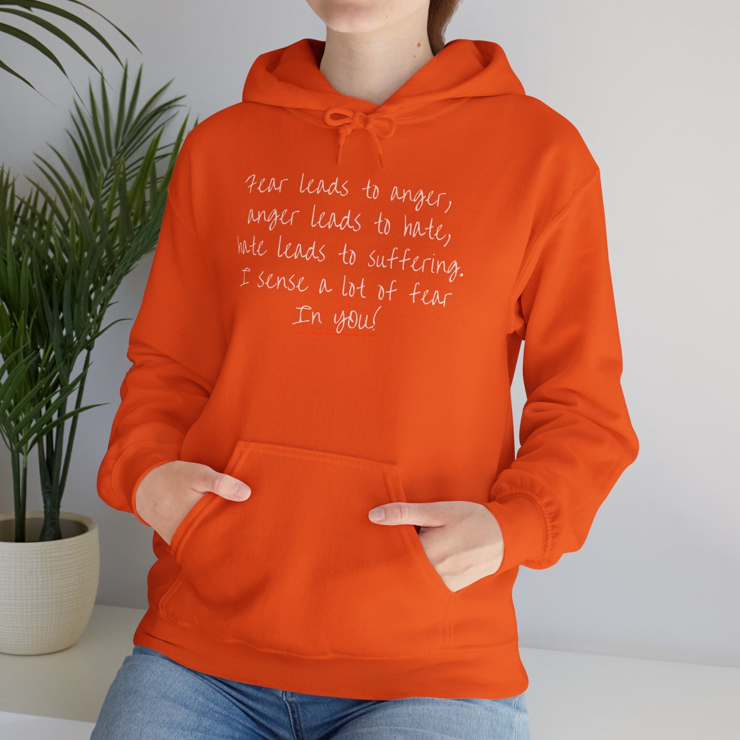 Unisex hoodie: Front and back Halloween design with a very particular message 💀👻🎃