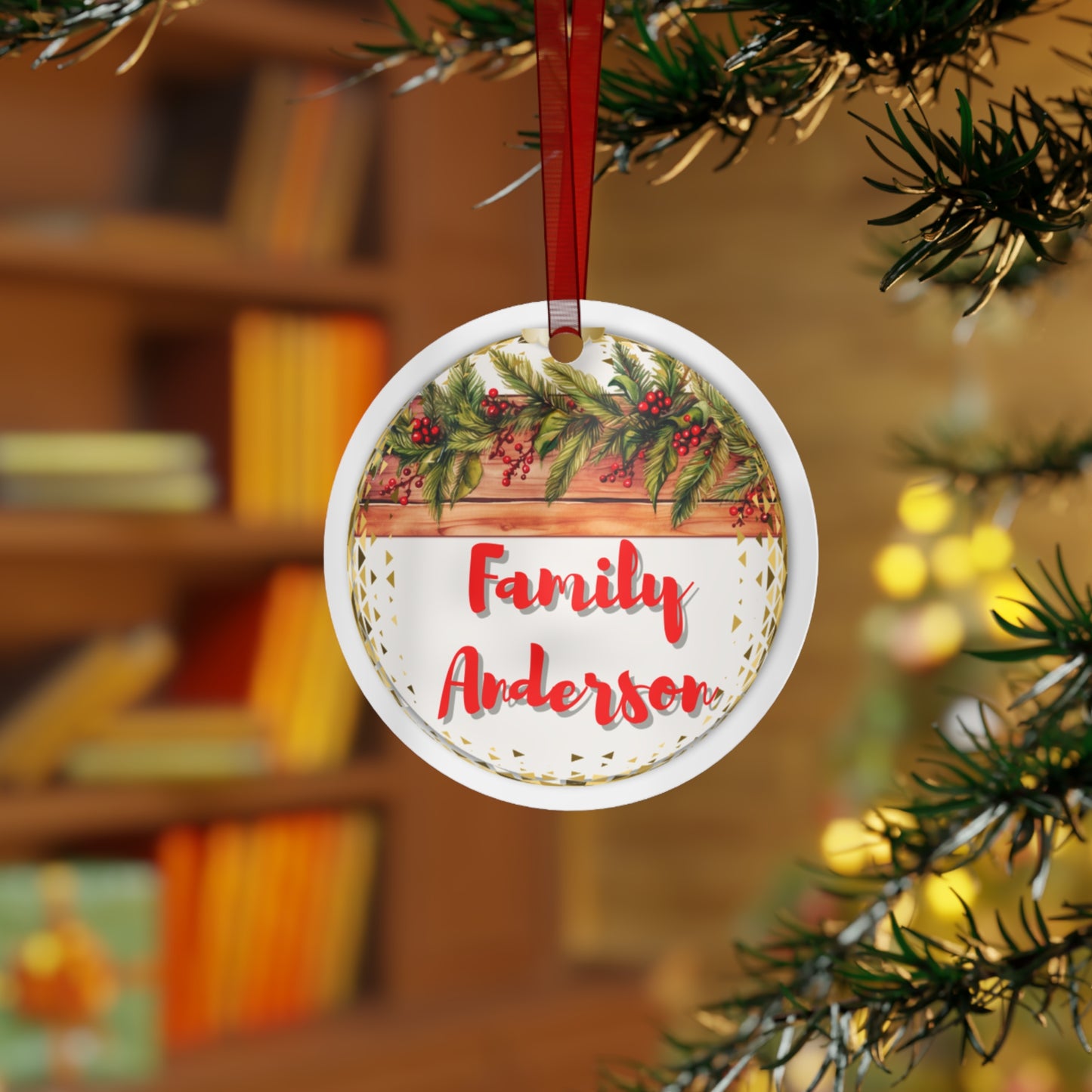 Your Personalized Christmas Metal Ornament: a perfect detail 🎄🔔