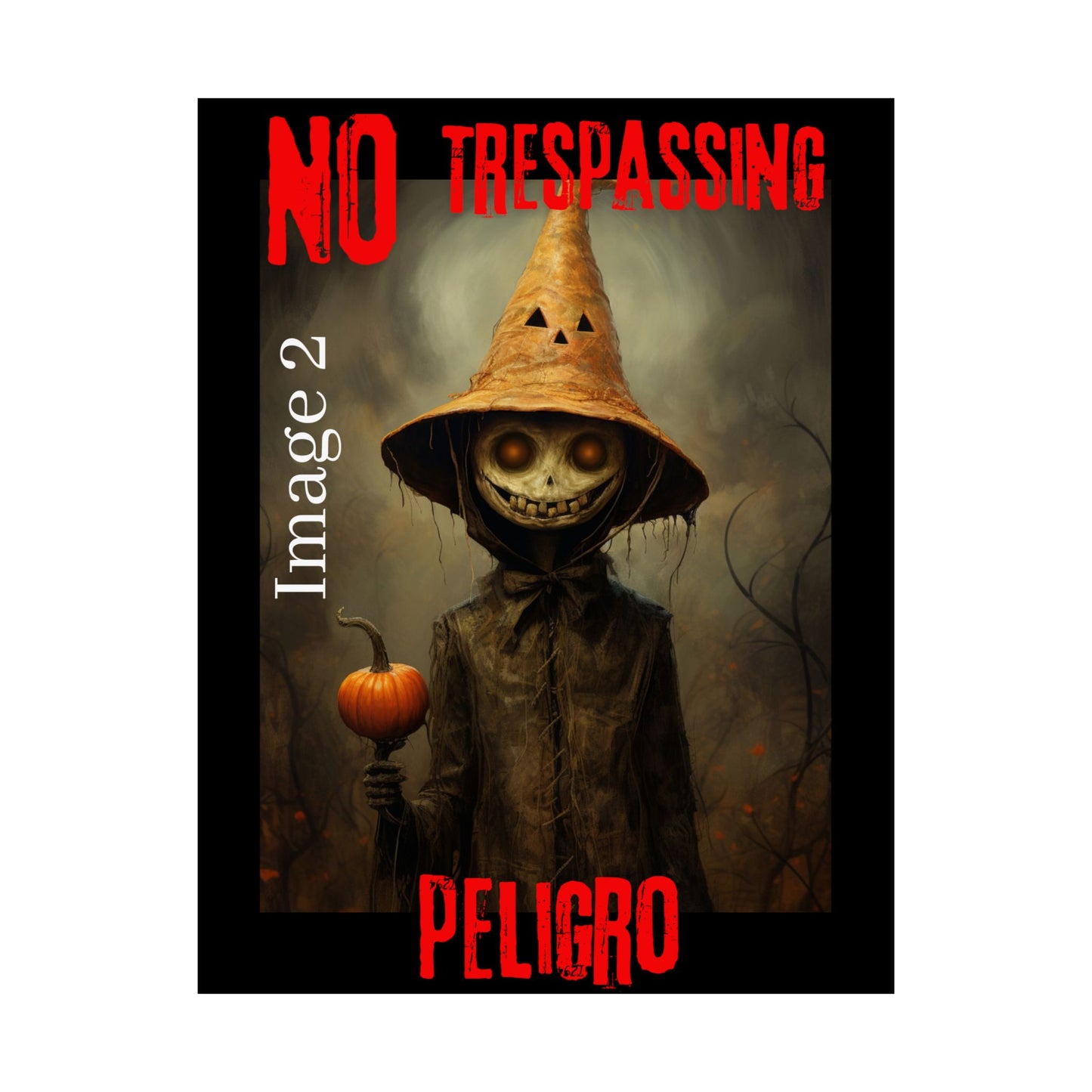 Personalized Halloween vertical poster. A horror poster