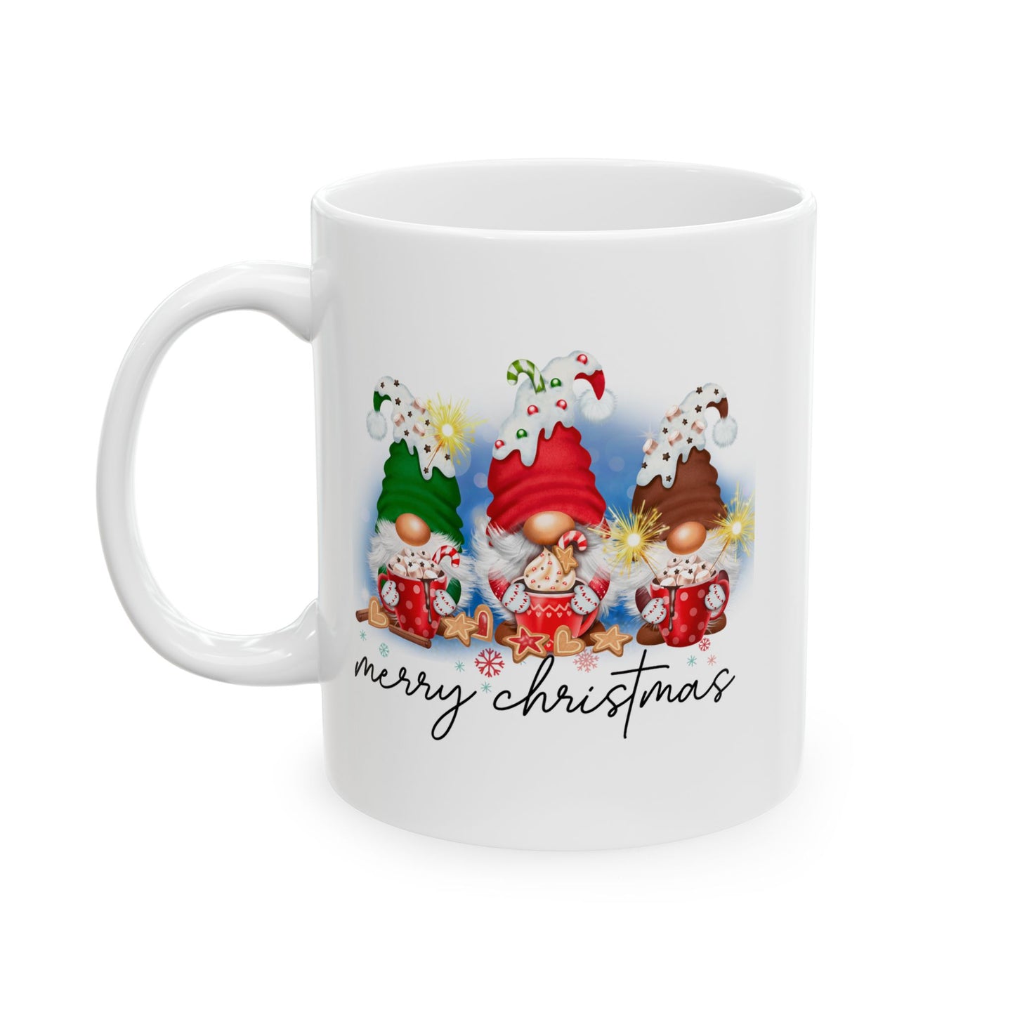 Gnome-ly Wonderful: Personalized ceramic Christmas mugs (11oz, 15oz)