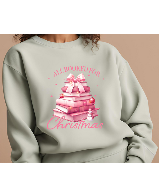 Christmas sweatshirt, everything reserved for Christmas, sweatshirt to start Christmas, book lovers, book sweatshirts, reading lovers, Christmas stories.